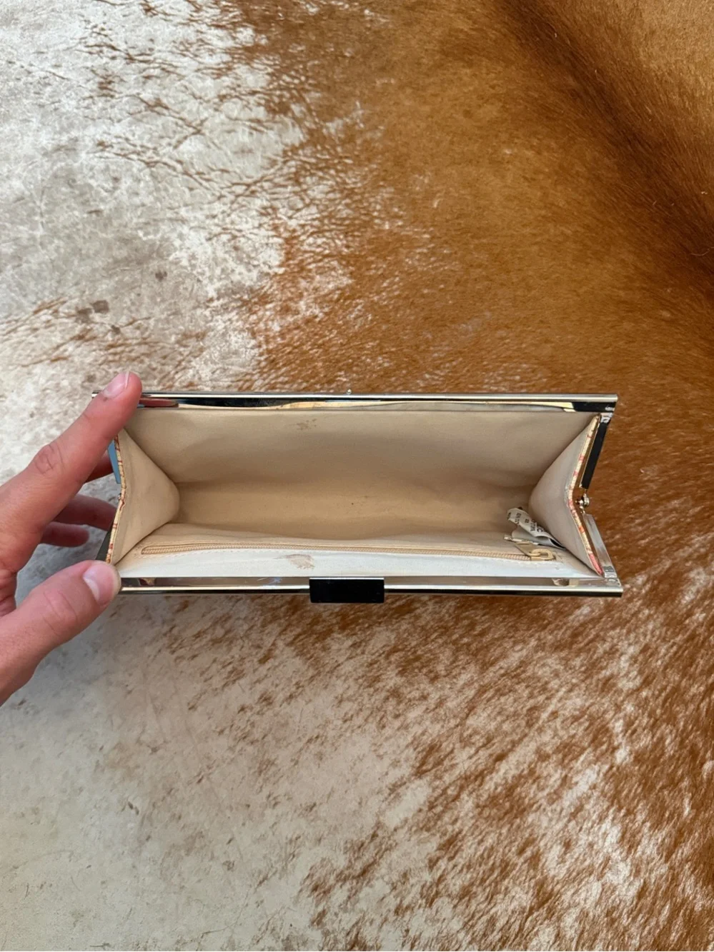 Coral Paisley Clutch Wallet